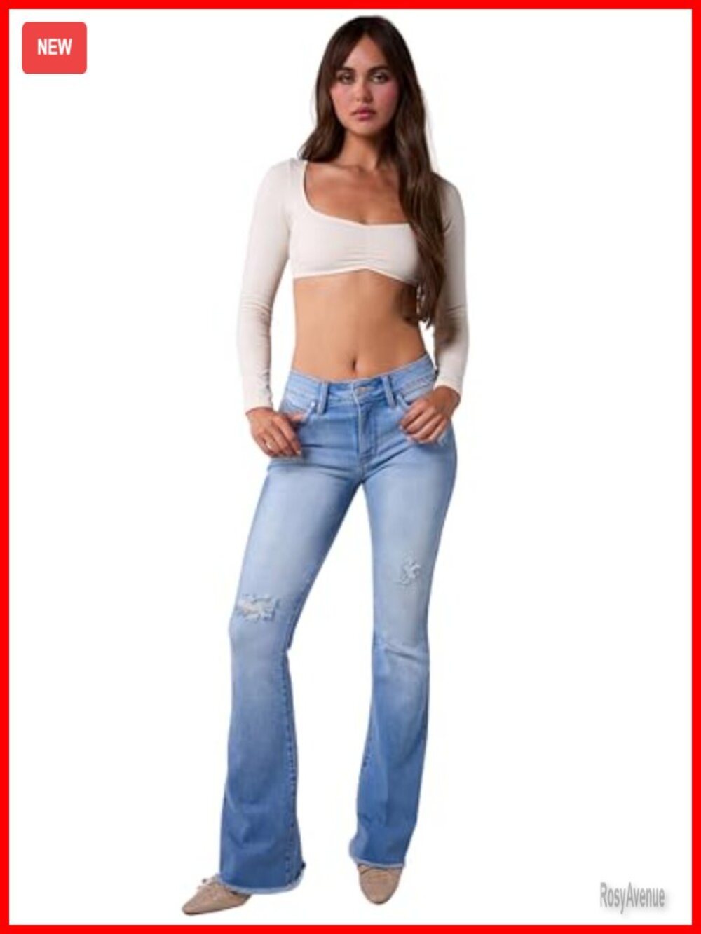 High Rise Super Flare Denim Jeans Wannabettabutt Stretch Bell Bottom